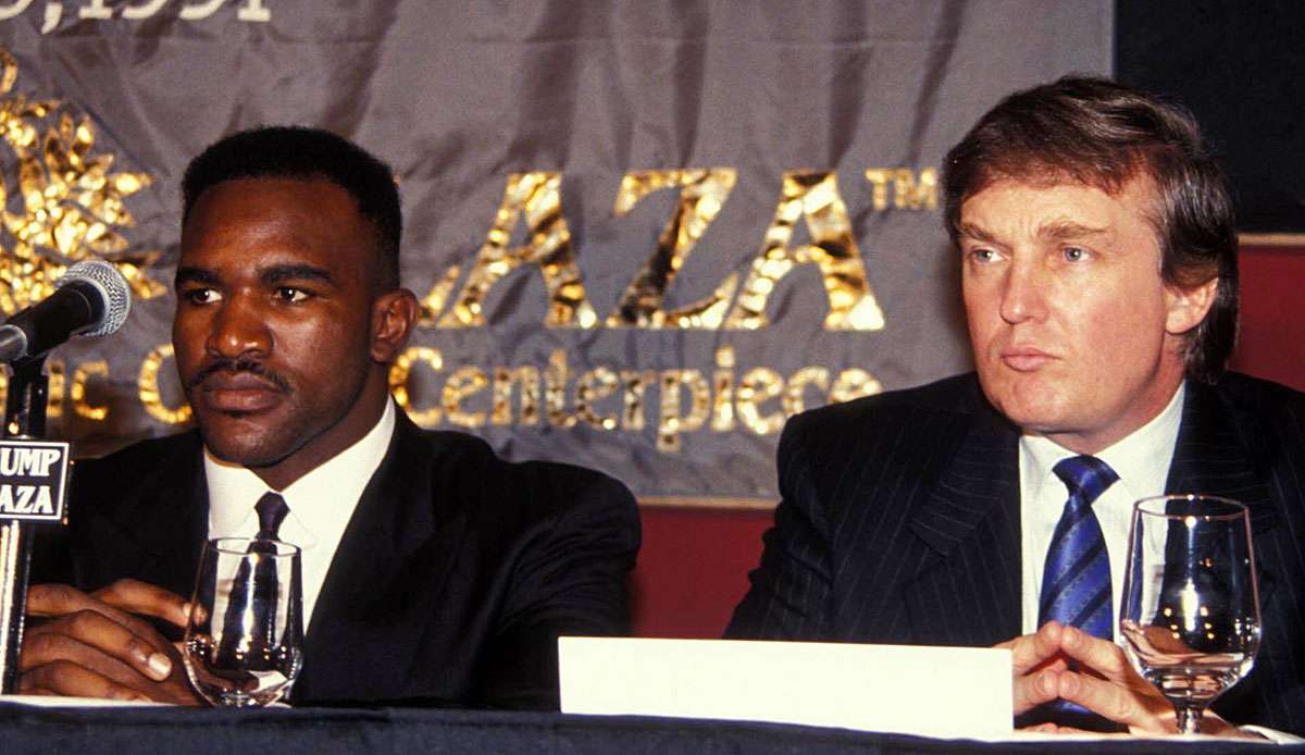 Donald Trump wird in der Nacht auf Sonntag den Kampf von Evander Holyfield kommentieren.