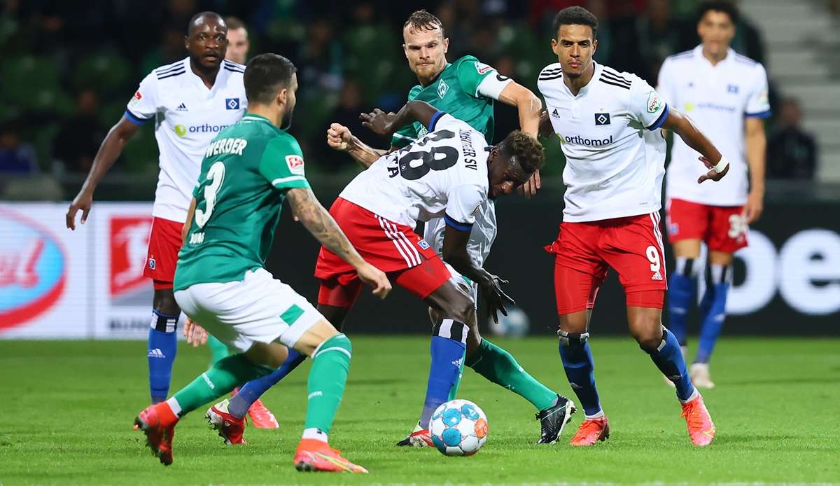 Der HSV gewann mit 2:0 in Bremen.