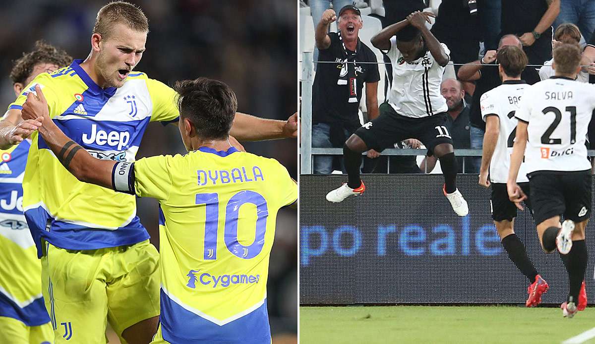 Comeback nach Demütigung: Juventus-Verteidiger de Ligt erzielte gegen Spezia das 3:2 - zuvor hatte Spezia-Stürmer Gyasi mit einem CR7-Jubel für Aufsehen gesorgt.