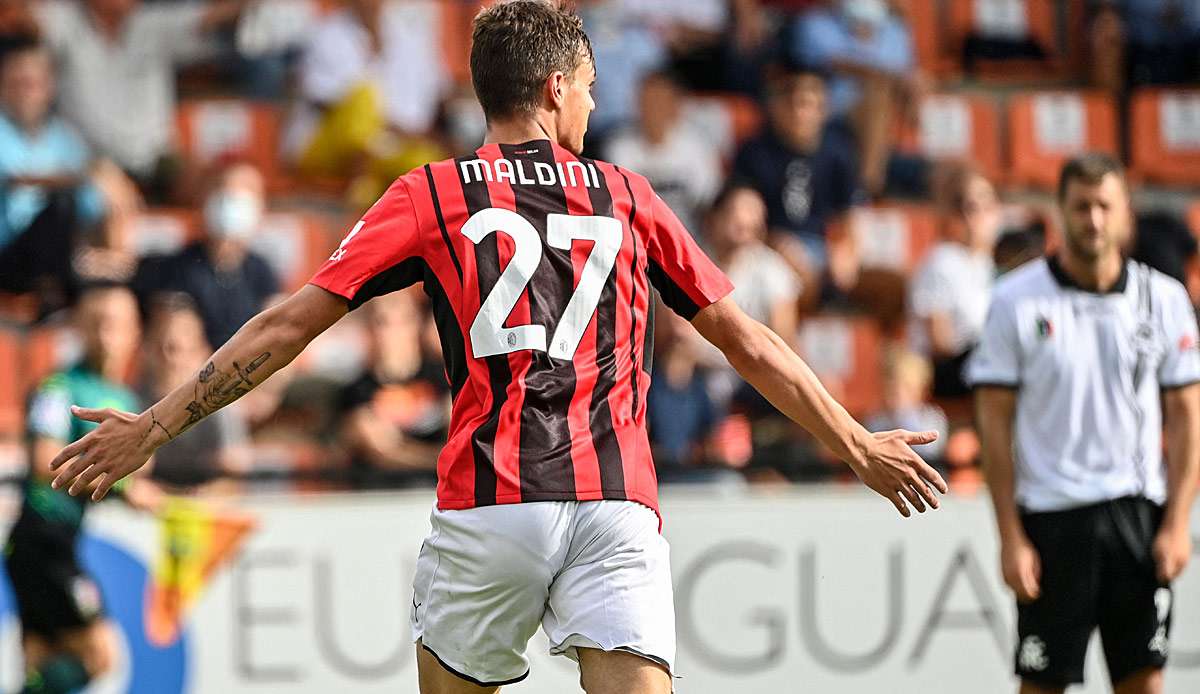 Die Maldini-Tradition setzt sich beim italienischen Traditionsklub AC Mailand nahtlos fort: Der 19 Jahre alte Daniel Maldini erzielte das 1:0 in der 48. Minute beim 2:1 (1:0) der Rossoneri bei Spezia Calcio am sechsten Spieltag der Serie A.