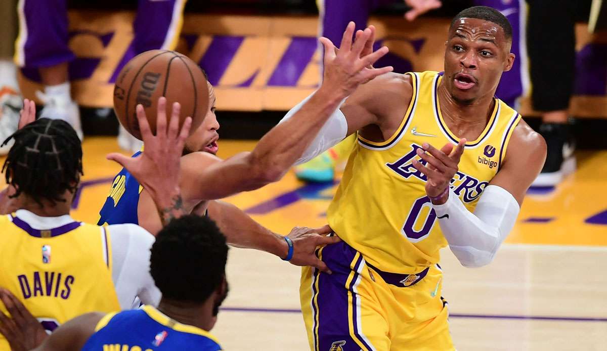 Russell Westbrook erzielte bei seinem Lakers-Debüt 8 Punkte.