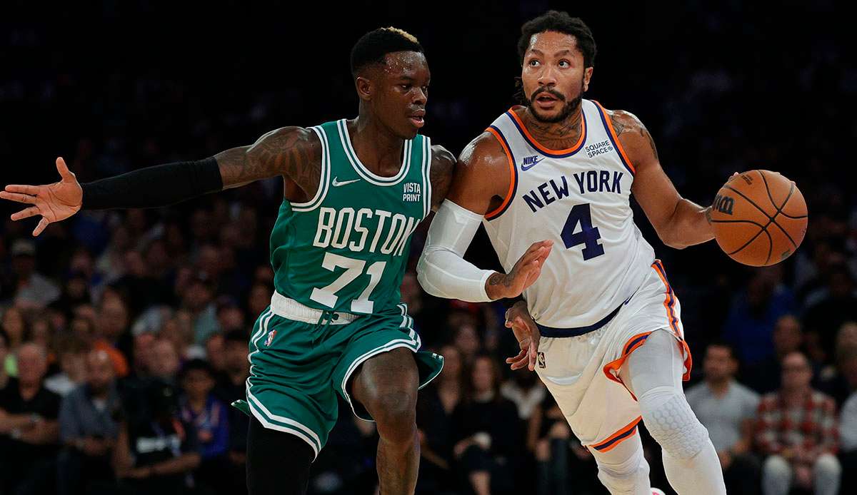 Dennis Schröder gab gegen die New York Knicks sein Debüt für die Boston Celtics.