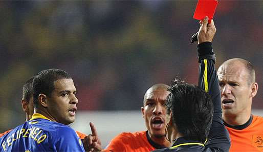 Felipe Melo (l.) bestritt bisher 21 Spiele für die Selecao