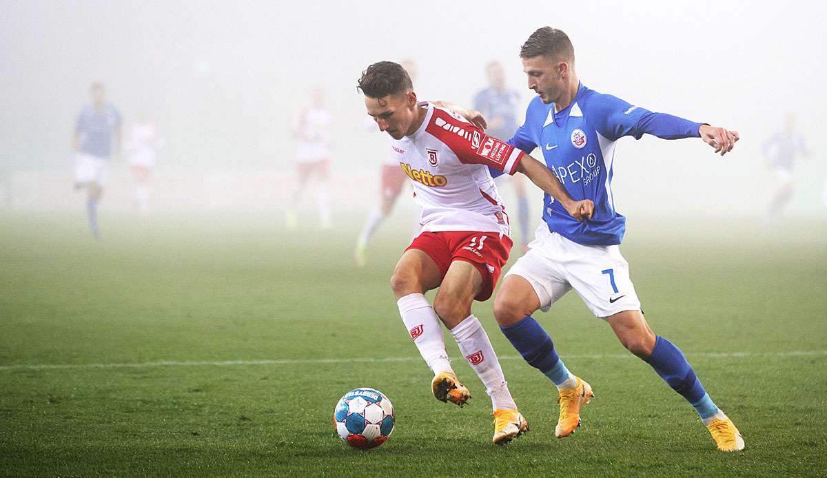 Jahn Regensburg und Hansa Rostock standen sich zuletzt im DFB-Pokal gegenüber.