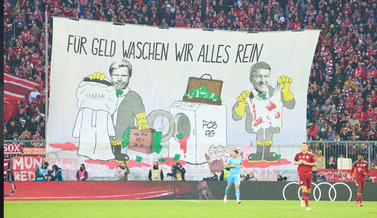 FC-Bayern-Fans protestierten am Wochenende gegen die Zusammenarbeit mit Katar.