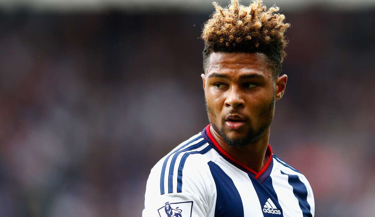 Serge Gnabry im Trikot von West Bromwich Albion.