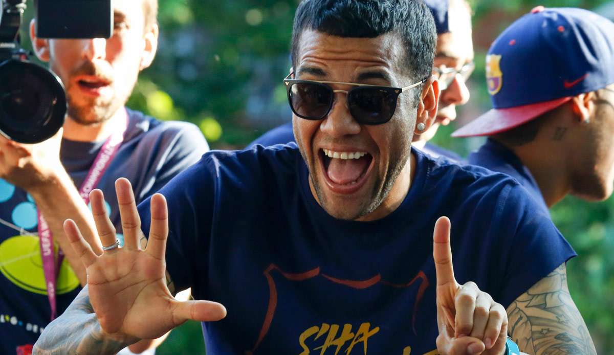 Dani Alves spielt von 2008 bis 2016 für den FC Barcelona.