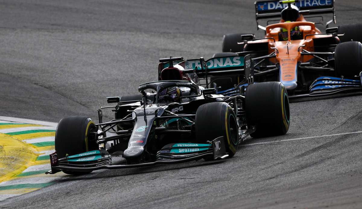 Lewis Hamilton rollte das Feld beim Sprintrennen in Sao Paulo von hinten auf.