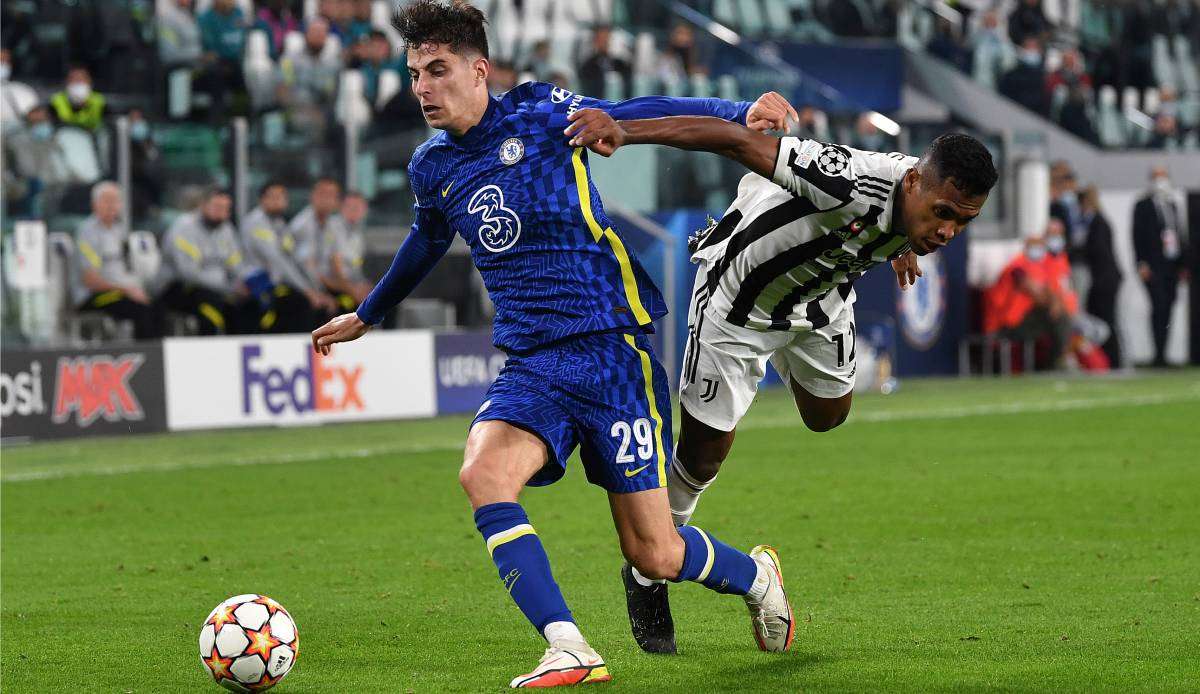 Kai Havertz (l.) muss mit dem FC Chelsea heute gegen Juventus Turin gewinnen um noch Gruppensieger werden zu können.