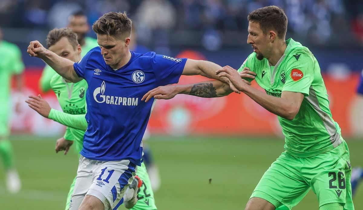 Marius Bülter traf doppelt für Schalke 04 gegen den SV Sandhausen.