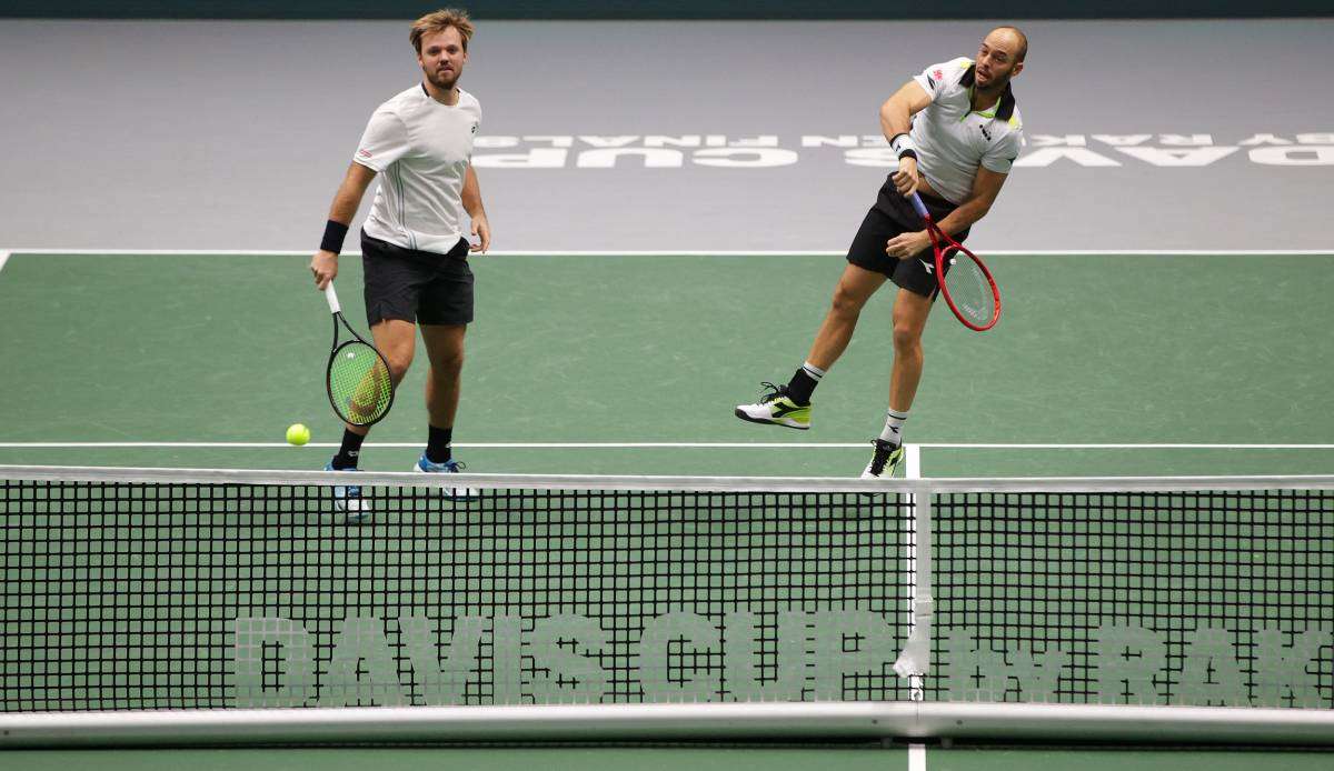 Das deutsche Doppel Kevin Krawietz (l.) und Tim Pütz ist im Davis Cup noch ungeschlagen.