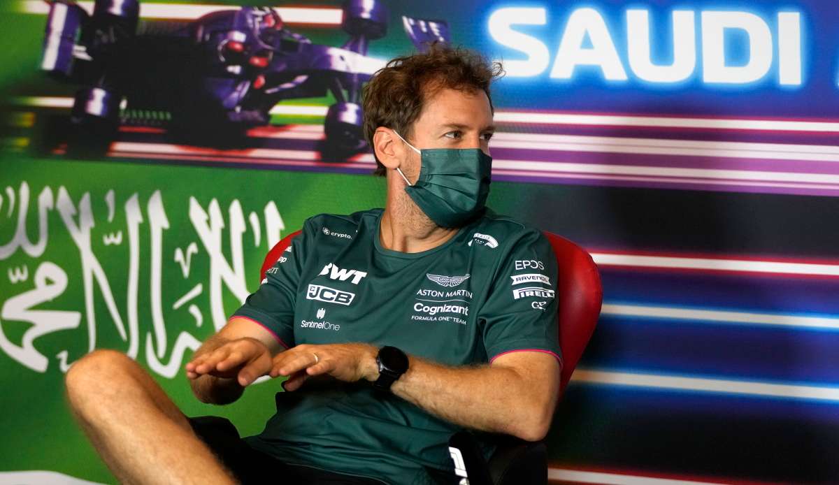 Sebastian Vettel bei der Pressekonferenz vor dem GP von Saudi-Arabien