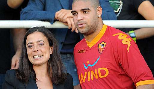 Präsidentin Rosella Sensi (l.) und Roma-Neuzugang Adriano