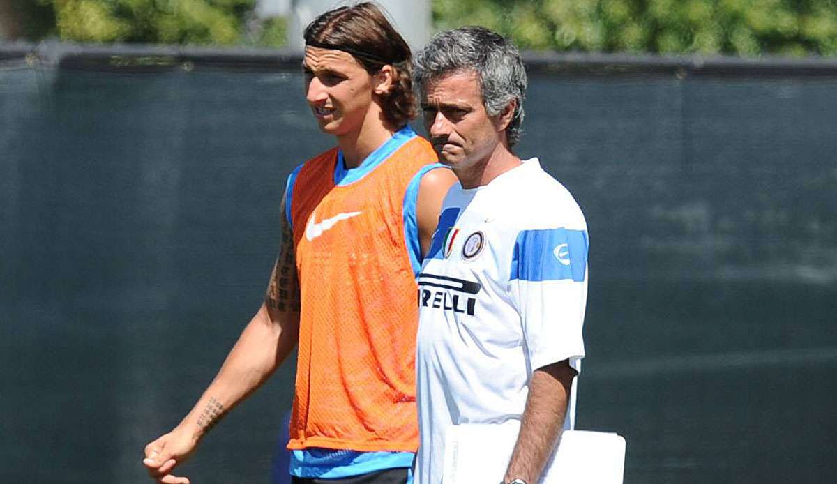 Jose Mourinho und Zlatan Ibrahimovic arbeiteten erstmals bei Inter Mailand zusammen.