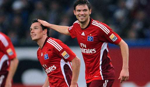 Piotr Trochowski (l.) spielt seit 2005 für den HSV, Marcus Berg kam im Sommer 2009