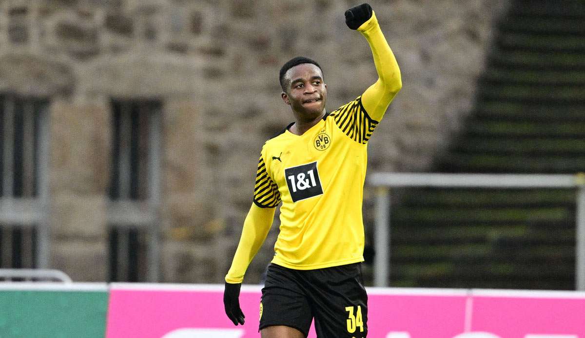 Youssoufa Moukoko erzielte beim 2:2 von BVB II gegen Osnabrück einen Treffer.