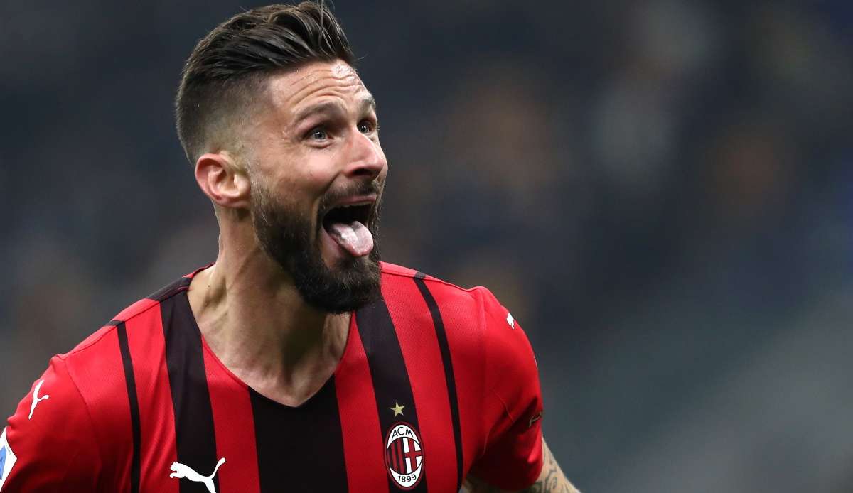 Matchwinner: Olivier Giroud entschied das Mailänder Derby mit seinem späten Doppelpack