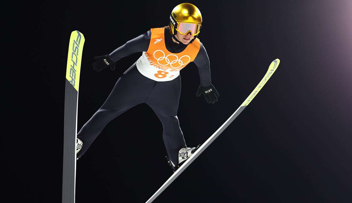 Katharina Althaus wurde beim Mixed-Wettbewerb disqualifiziert.