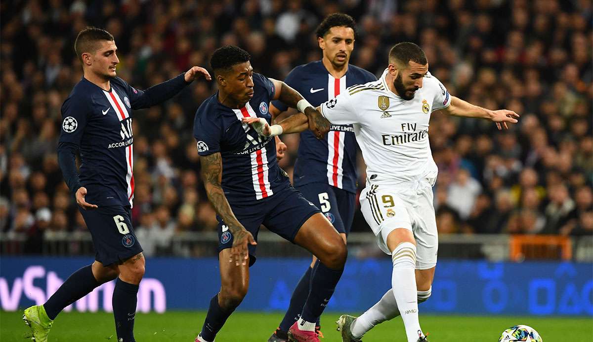 Real Madrid und PSG standen sich zuletzt im November 2019 gegenüber - Ausgang: 2:2.