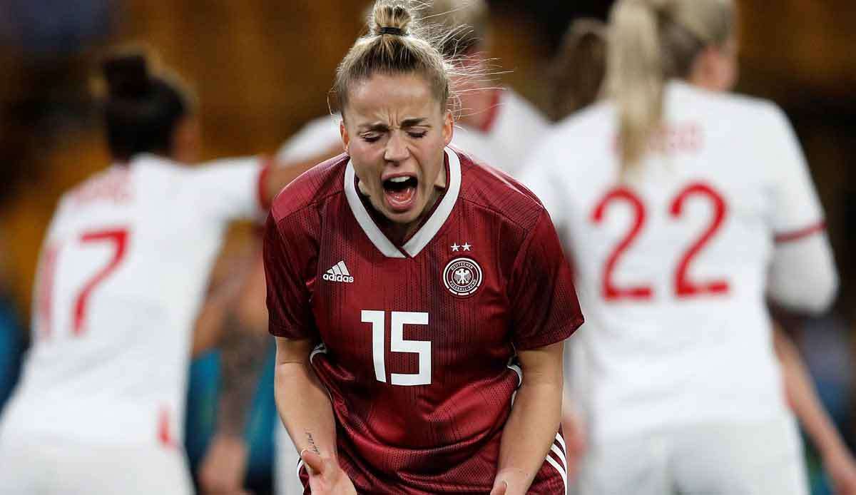 Die deutschen Fußballerinnen haben beim EM-Vorgeschmack in England zum Abschluss einen Dämpfer erlitten.