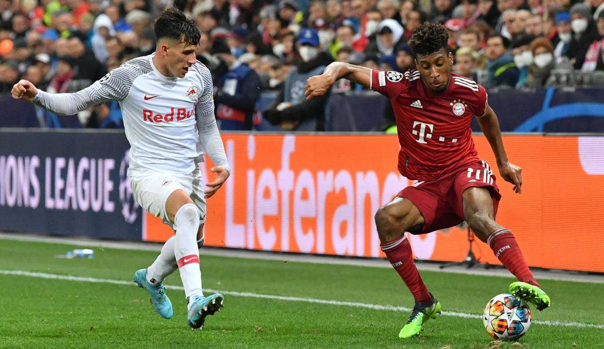 Kingsley Coman (r.) erzielte in Salzburg das Tor  für den FC Bayern.