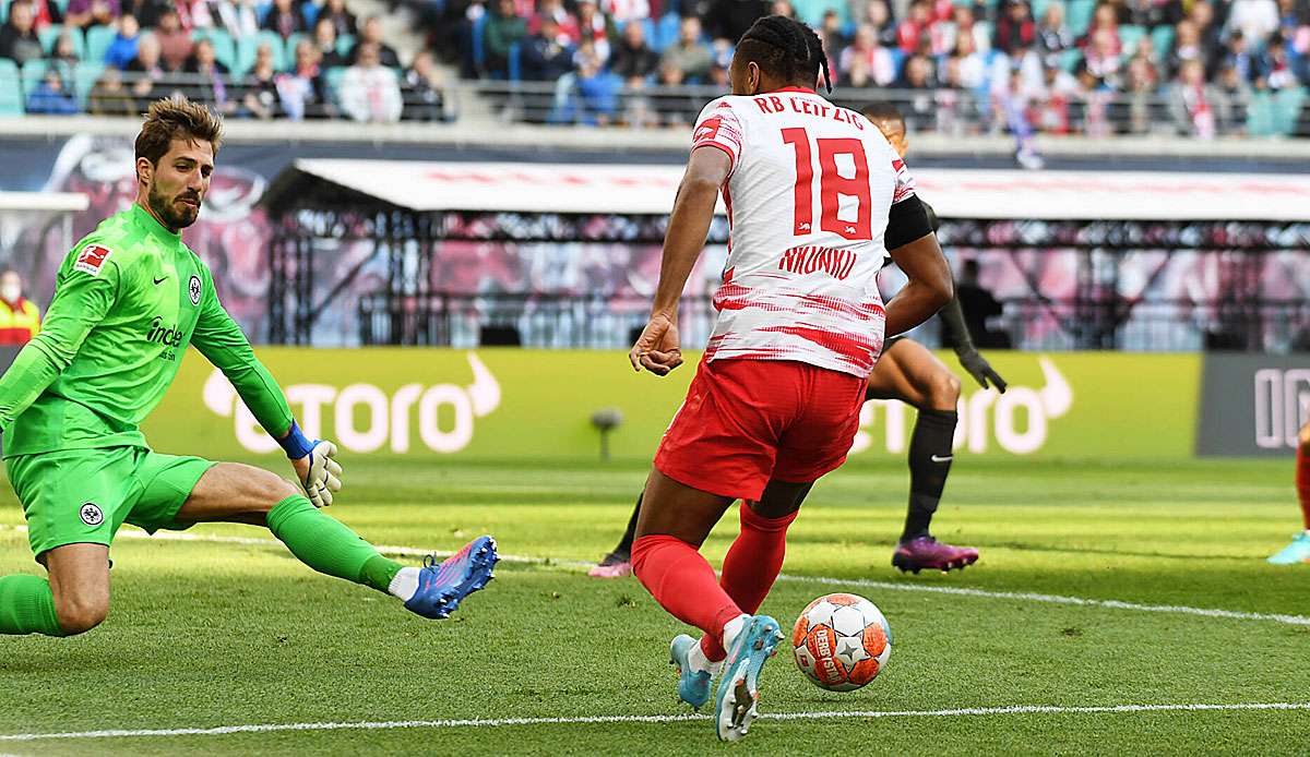 RB verzweifelte an Frankfurt-Keeper Trapp.