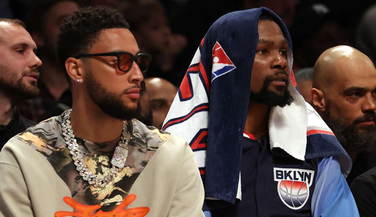 Ben Simmons und Kevin Durant haben bislang noch kein gemeinsames Spiel für die Nets absolviert.