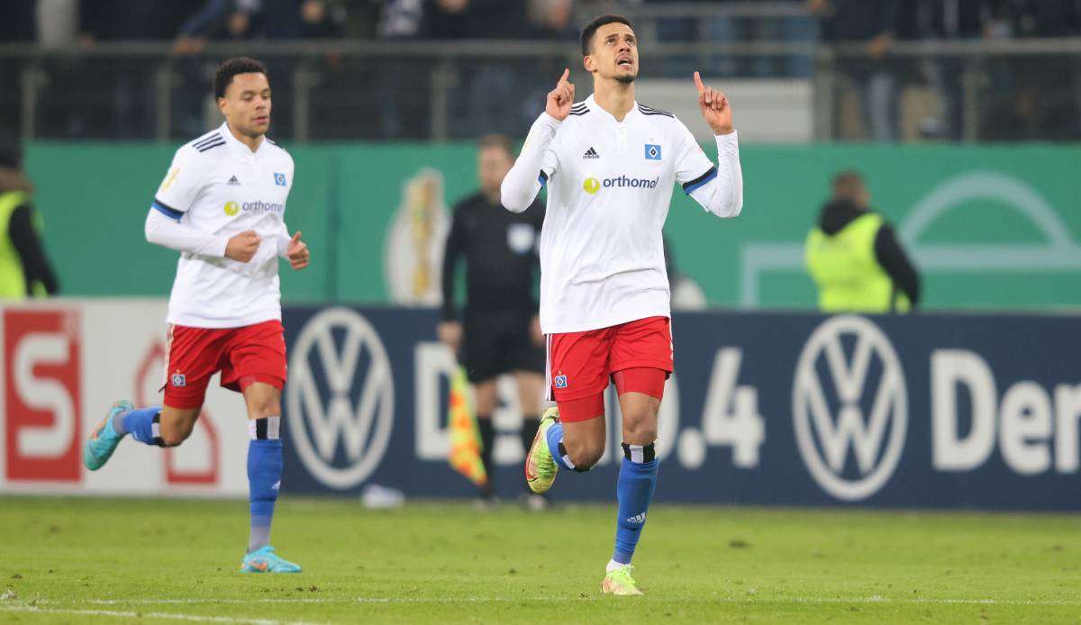 Robert Glatzel erzielt im Viertelfinale gegen den Karlsruher SC den späten Ausgleich.