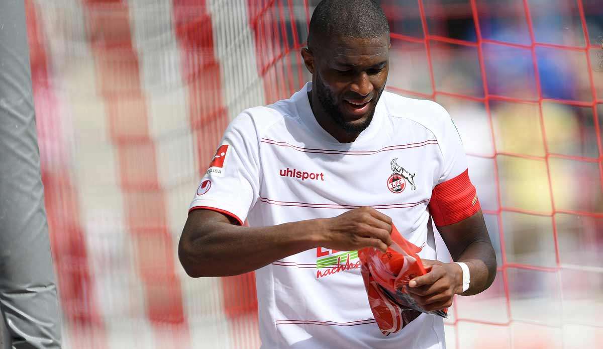 Anthony Modeste warb bei seinem Tor gegen Bielefeld für seinen eigenen Kaffee.