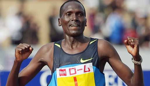 Paul Tergat gewann 2009 mit dem Biwa-See-Marathon seinen dritten großen Marathon