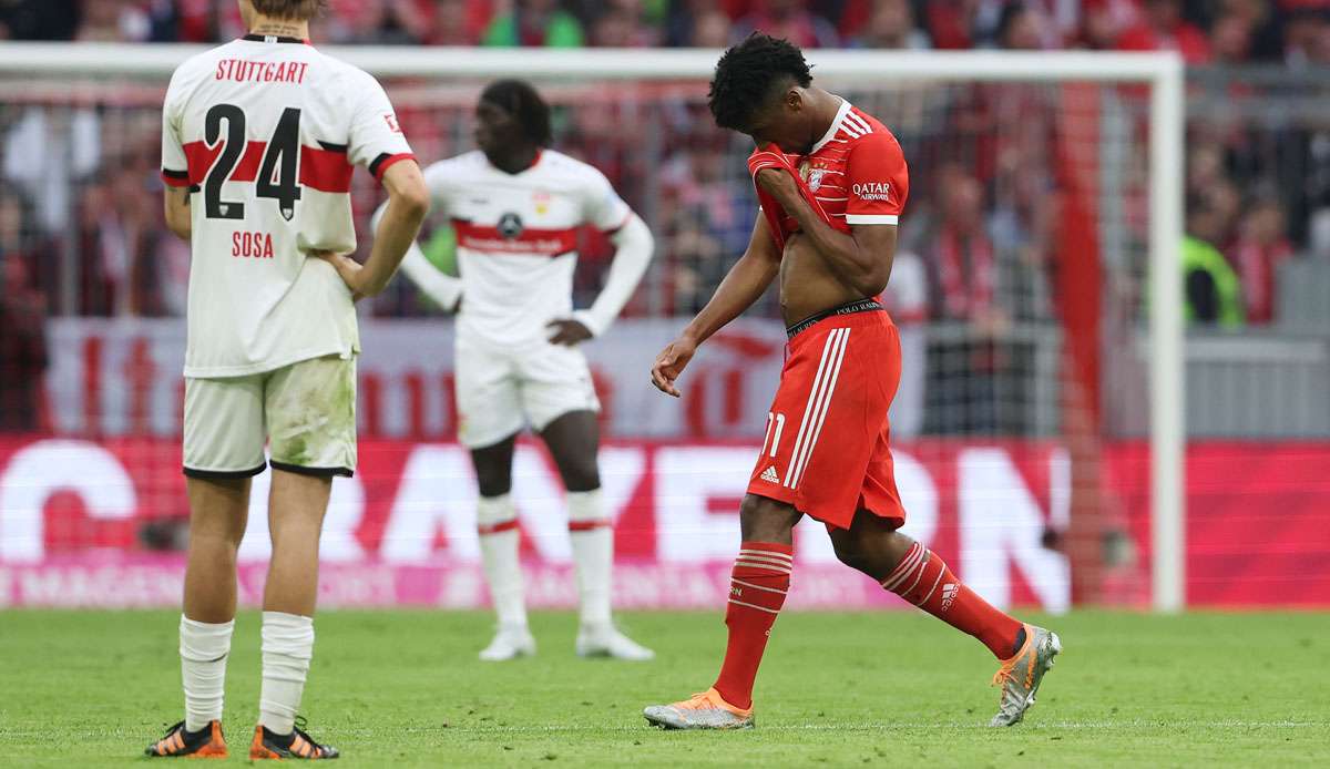 Kingsley Coman sah in der Nachspielzeit die Rote Karte.