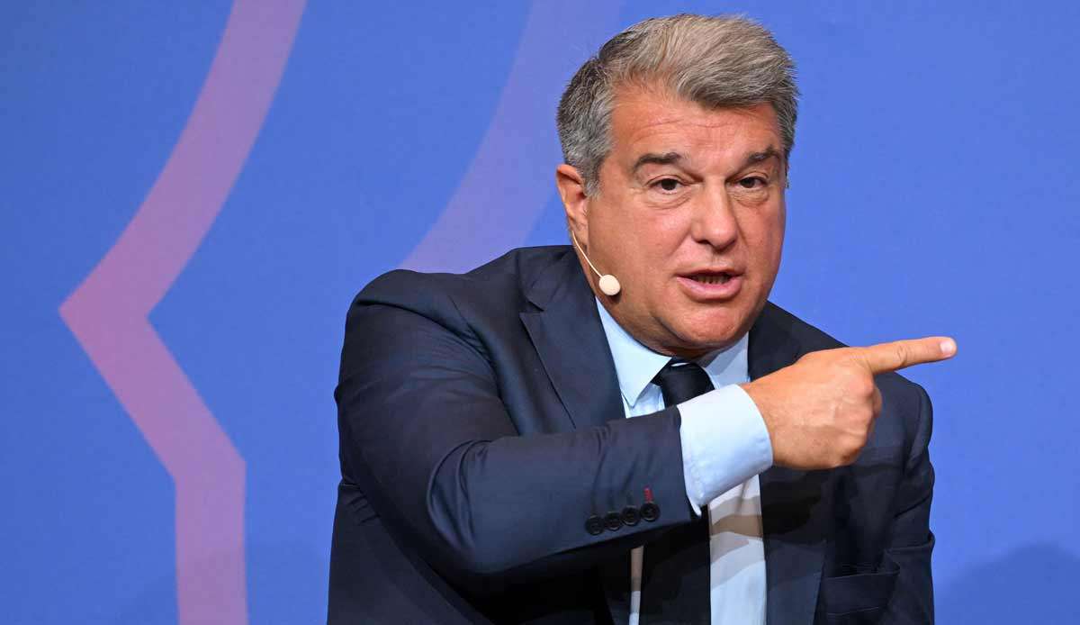 Barca-Präsident Joan Laporta trat in der Causa Lewandowski etwas auf die Bremse.