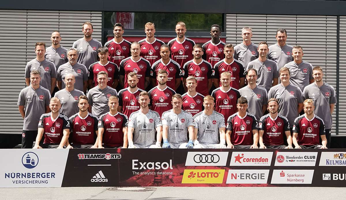 Das Team des 1. FC Nürnberg für die Saison 2022/23.