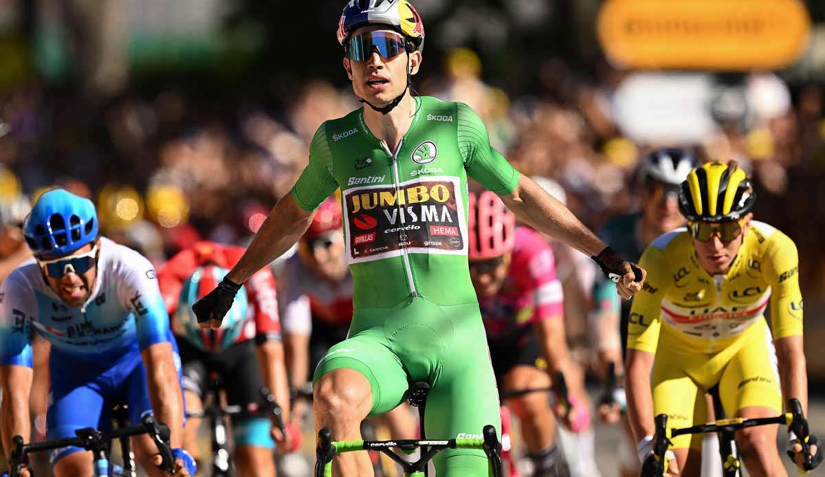 Wout van Aert holte sich in Lausanne auf der 8. Etappe der Tour de France den Tagessieg.