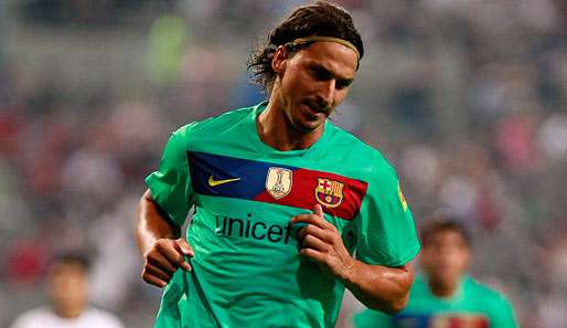 Zlatan Ibrahimovic wechselte erst 2009 von Inter Mailand zum FC Barcelona