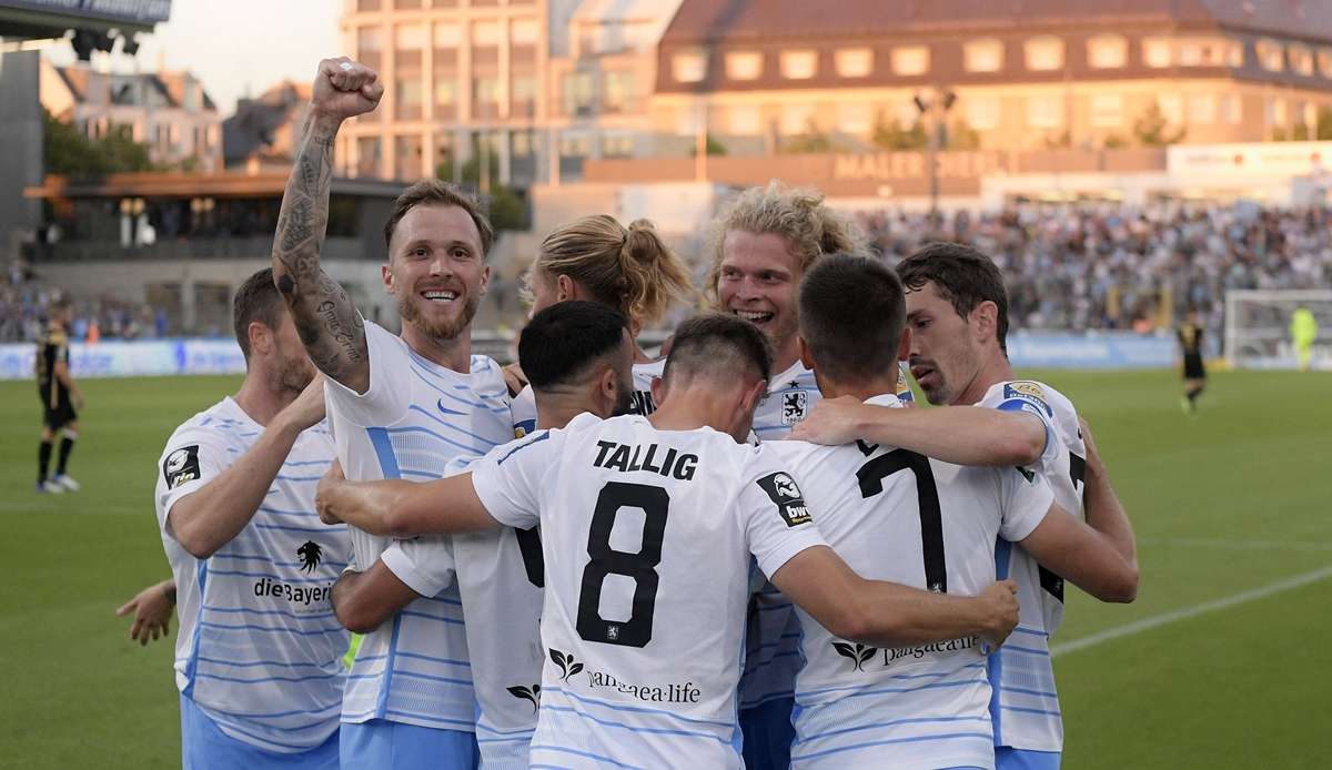 1860 München ist mit dem dritten Sieg im dritten Spiel vorerst an die Tabellenspitze der 3. Liga gestürmt.