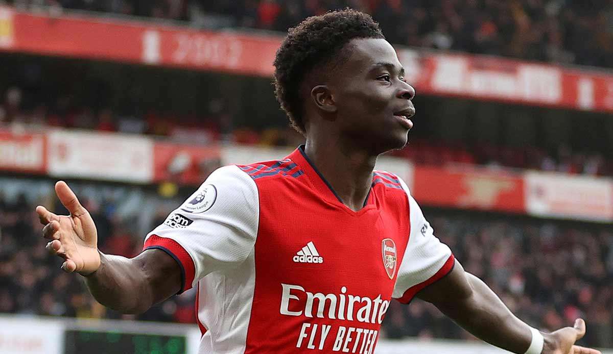 25. BUKAYO SAKA (FC Arsenal): Bis zu 100 Millionen Euro – 21 Jahre alt, Vertrag bis 2024