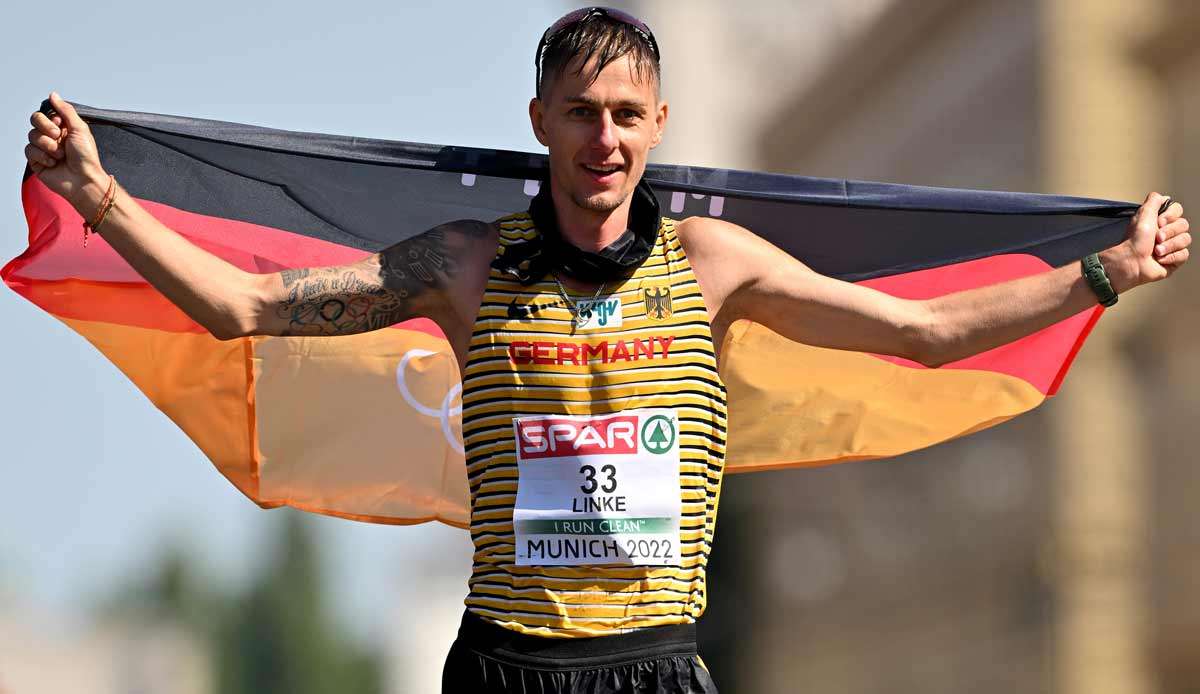 Christopher Linke gewann über 35 km Gehen die Silbermedaille.