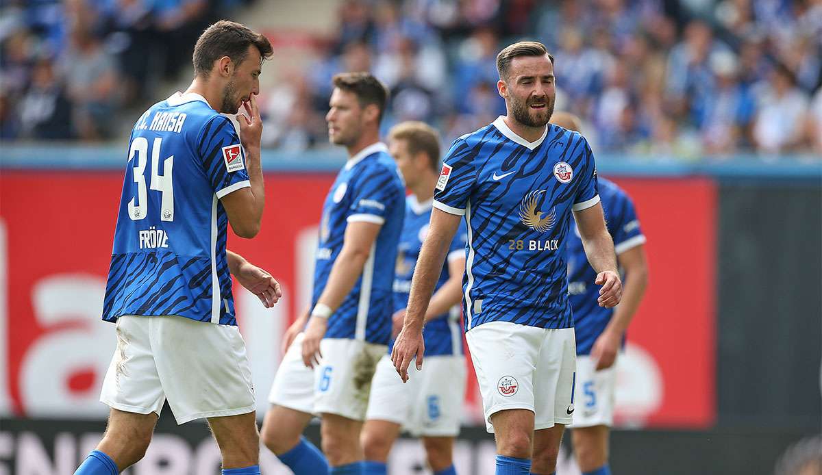 Hansa Rostock steht bei drei Niederlagen in Folge.