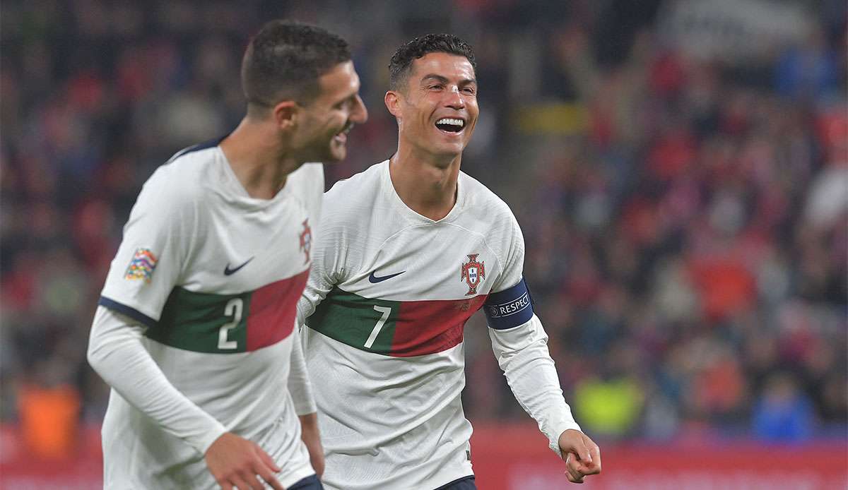 Cristiano Ronaldo steht mit Portugal in der Nations League gut da.