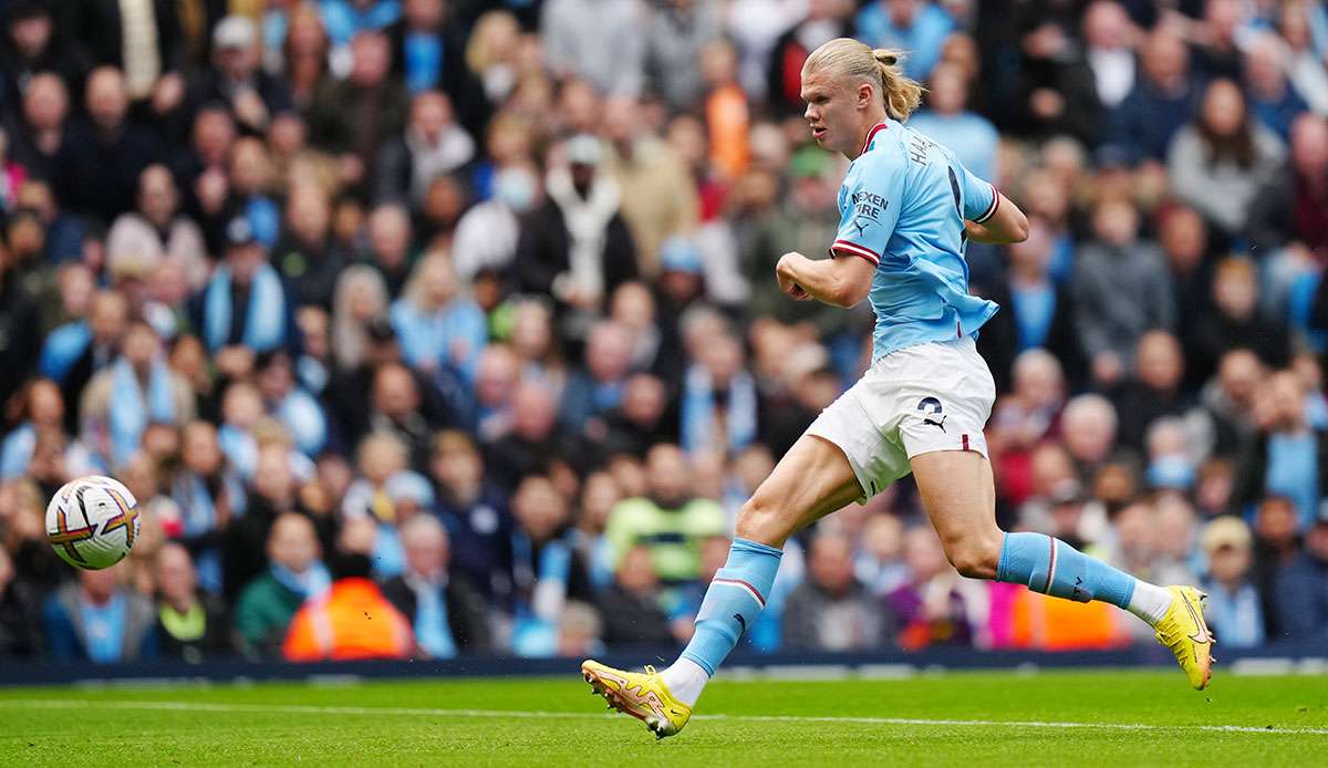 Erling Haaland hat nach neun Begegnungen in der Premier League bereits 15 Treffer auf dem Konto.