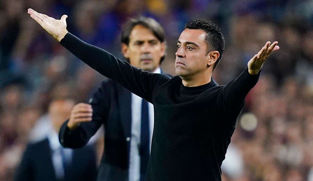 Xavi steht mit Barcelona vor dem erneuten Aus in der CL-Gruppenphase.