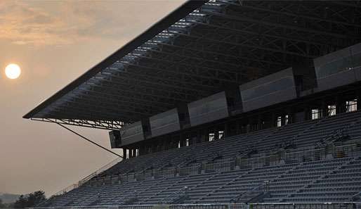 Zumindest ein Teil der Tribüne steht schon in Yeongam