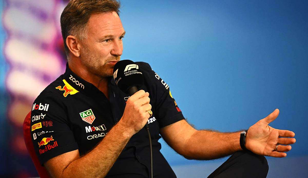 Christian Horner auf der Pressekonferenz der Teamchefs vor dem finalen Training zum USA-GP in Austin am Samstag.