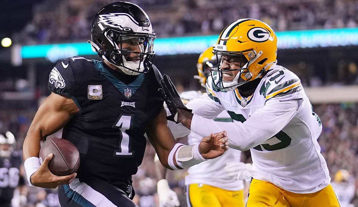 Jalen Hurts sorgte für einen Quarterback-Franchise-Rushing-Rekord gegen die Packers.