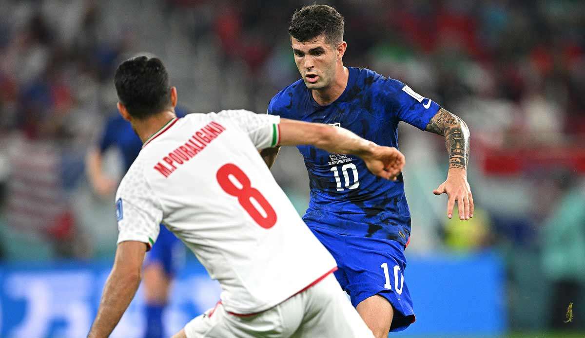 Christian Pulisic kämpfte mit dem US-Team gegen den Iran um den Einzug ins WM-Achtelfinale.