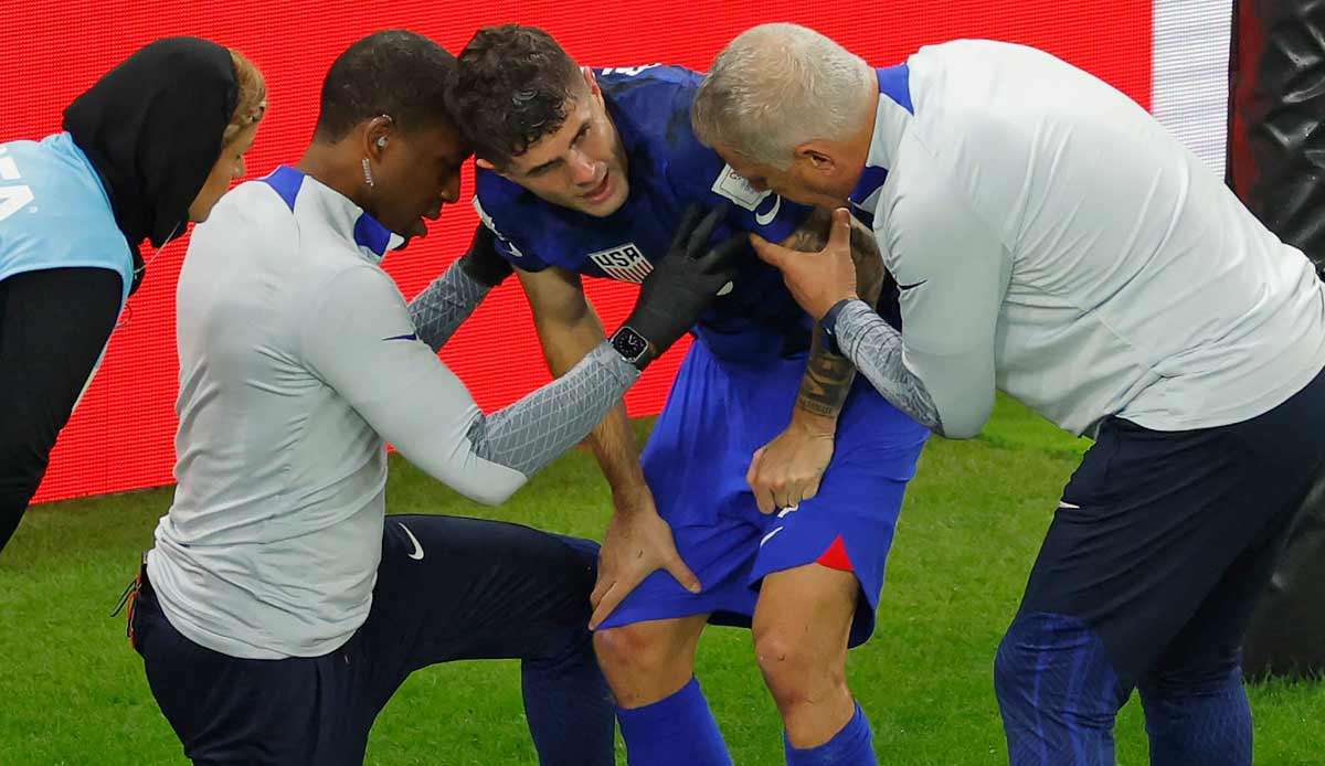 Christian Pulisic musste nach dem Spiel gegen den Iran ins Krankenhaus gebracht werden.