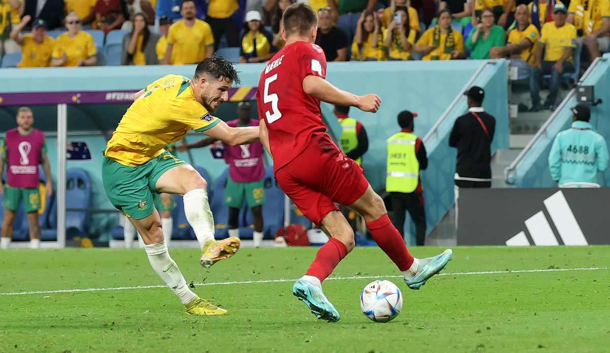 Mathew Leckie brachte Australien gegen Dänemark in Führung.