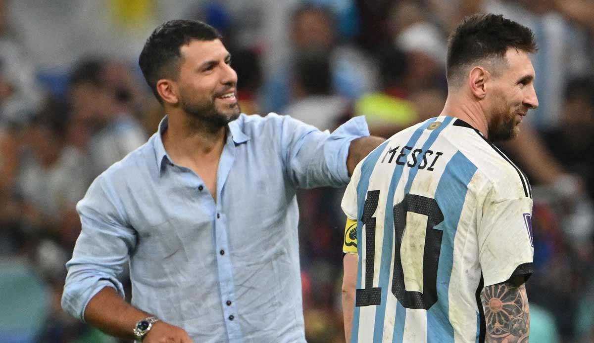 Sergio Agüero feierte als Edelfan Argentinies Triumph bei der WM.