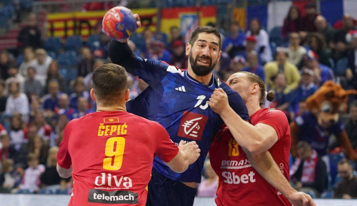 Bei der Handball-WM sind heute auch Frankreich (blau) und Montenegro im Einsatz.